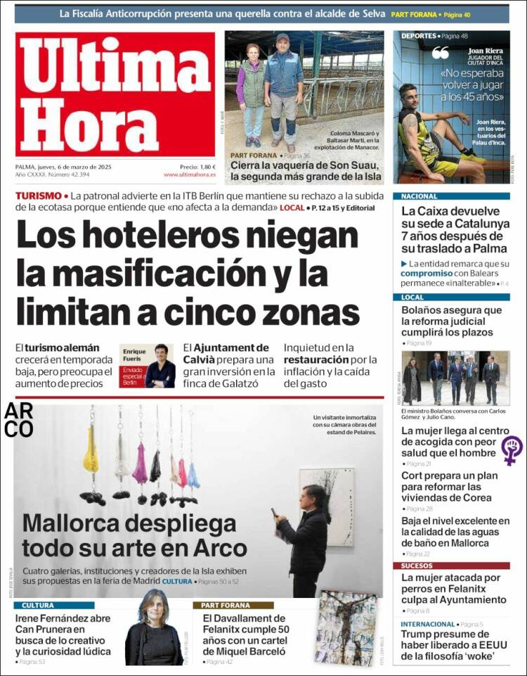 Portada de Última Hora (España)