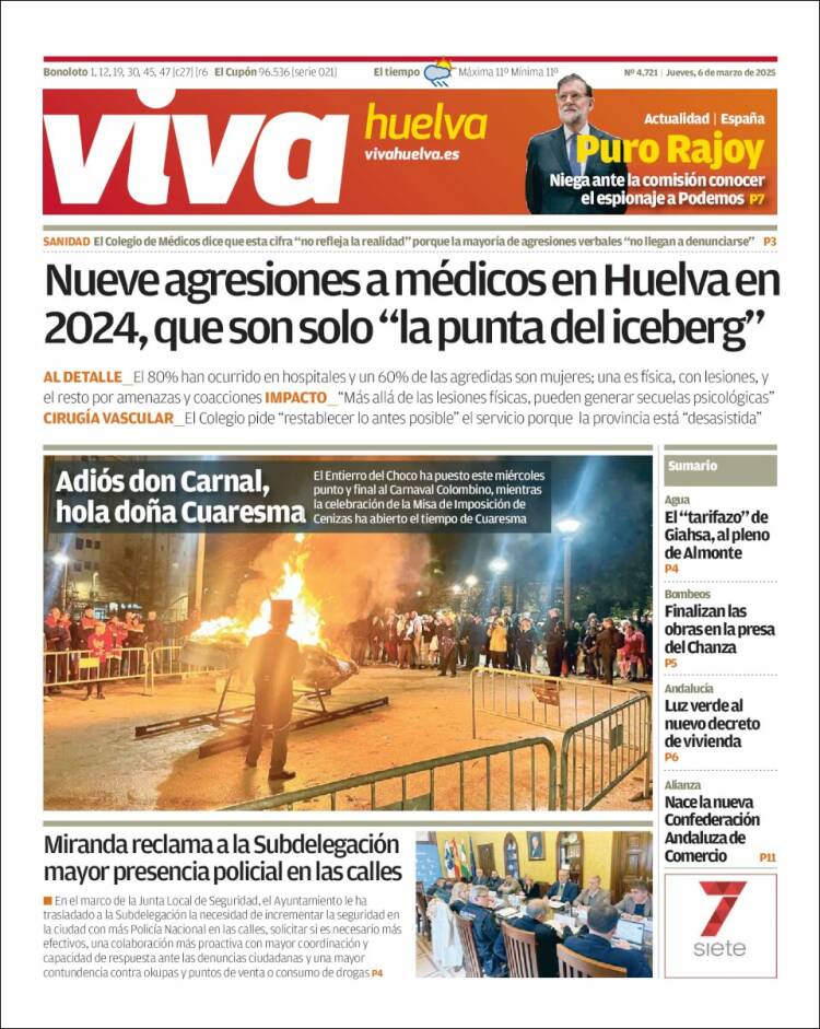 Portada de Viva Huelva (España)