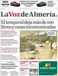 Portada de La Voz de Almería (España)