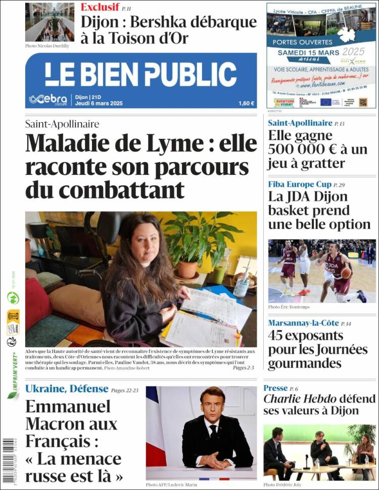 Portada de Le Bien Public (Francia)