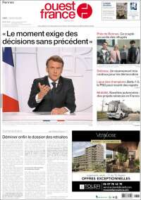 Portada de Ouest France (Francia)