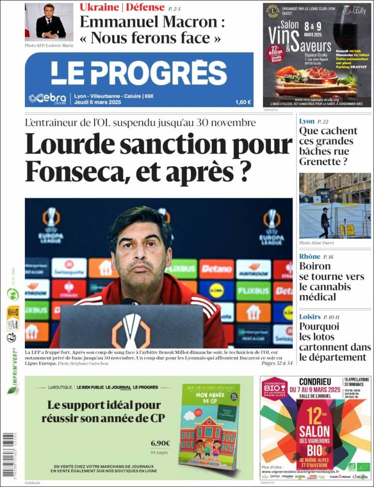 Portada de Progres de Fecamp (Francia)