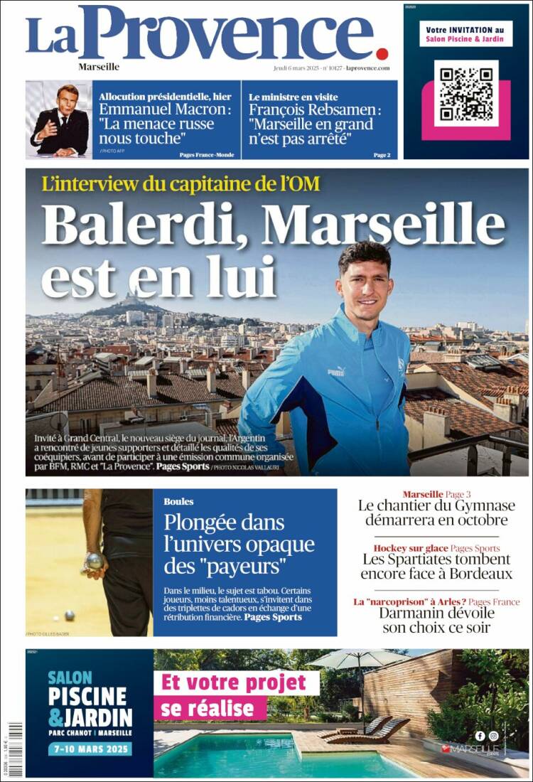 Portada de La Provence (Francia)