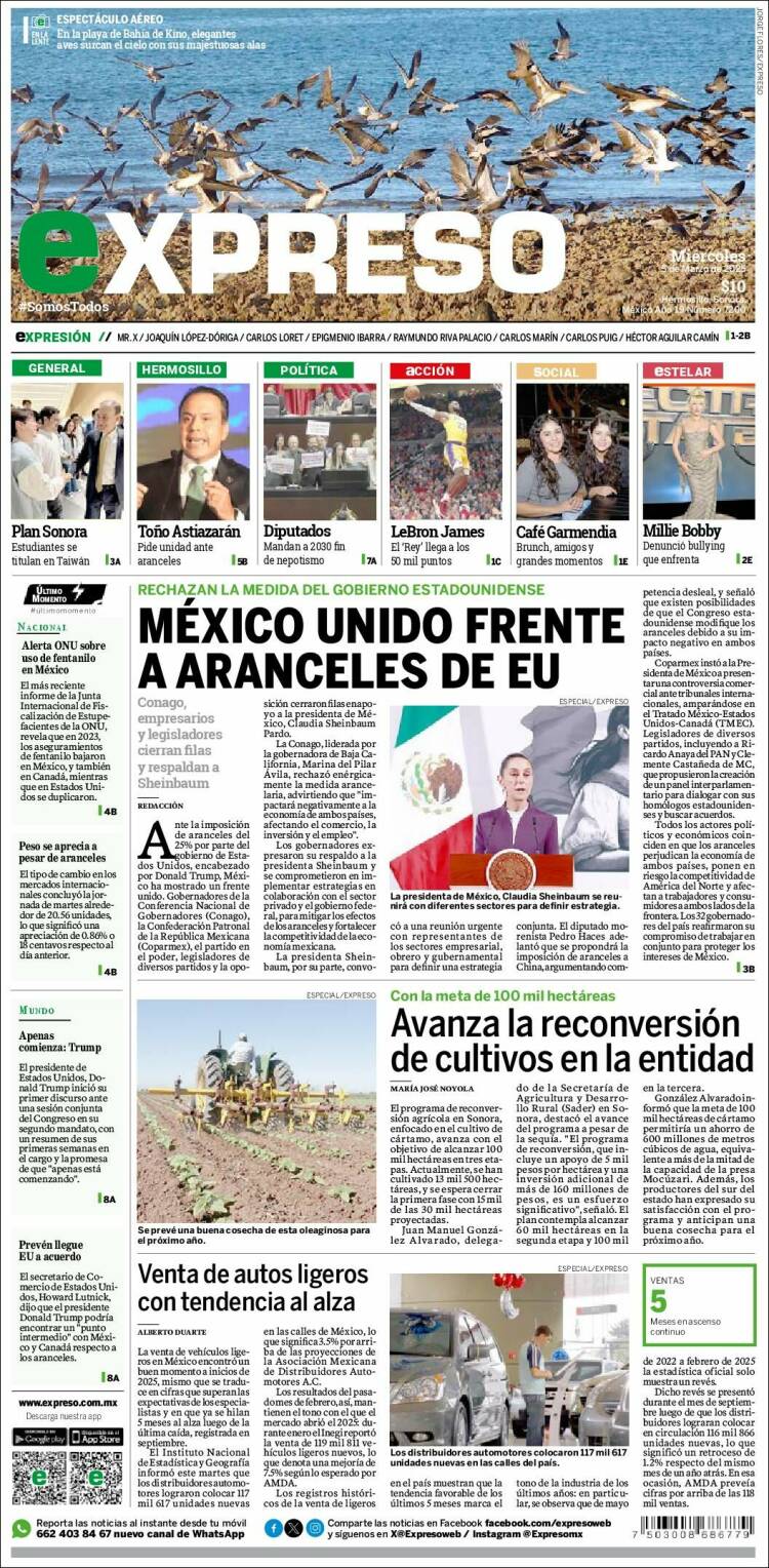 Portada de Expreso (México)