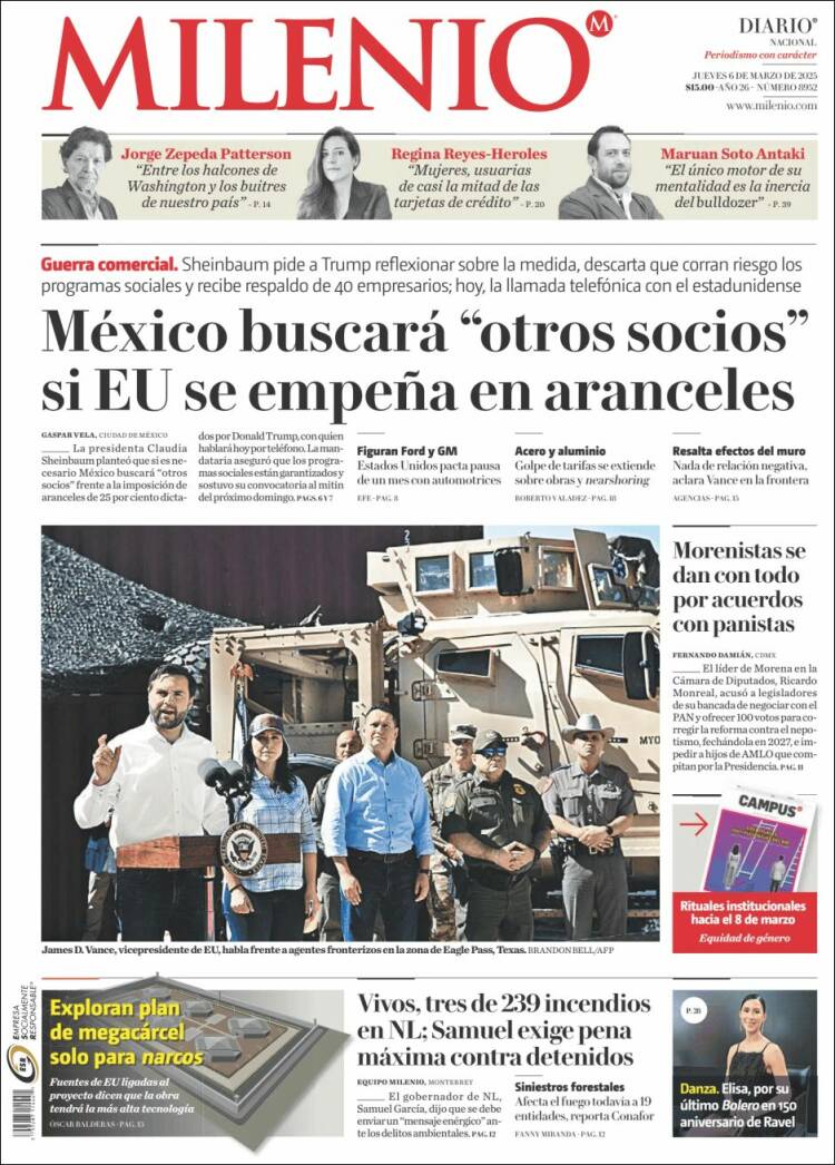 Portada de Milenio (México)