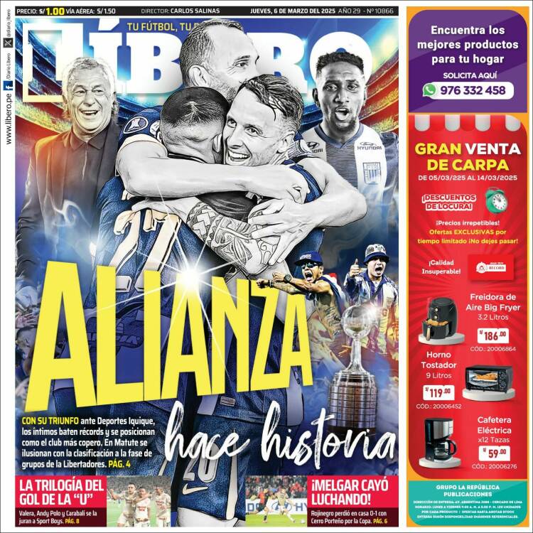 Portada de Líbero (Per&uacute;)