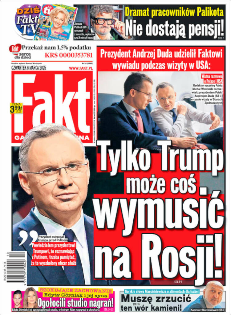 Portada de Fakt (Polonia)
