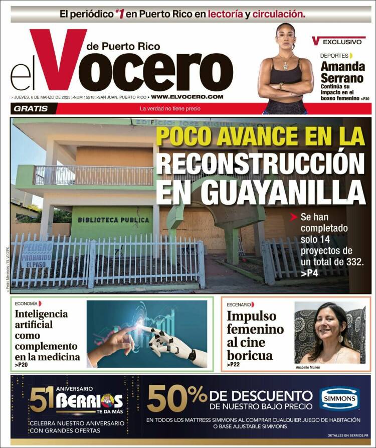 Portada de Vocero (Puerto Rico)