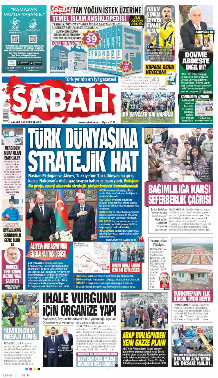 Portada de Sabah (Turqu&iacute;a)