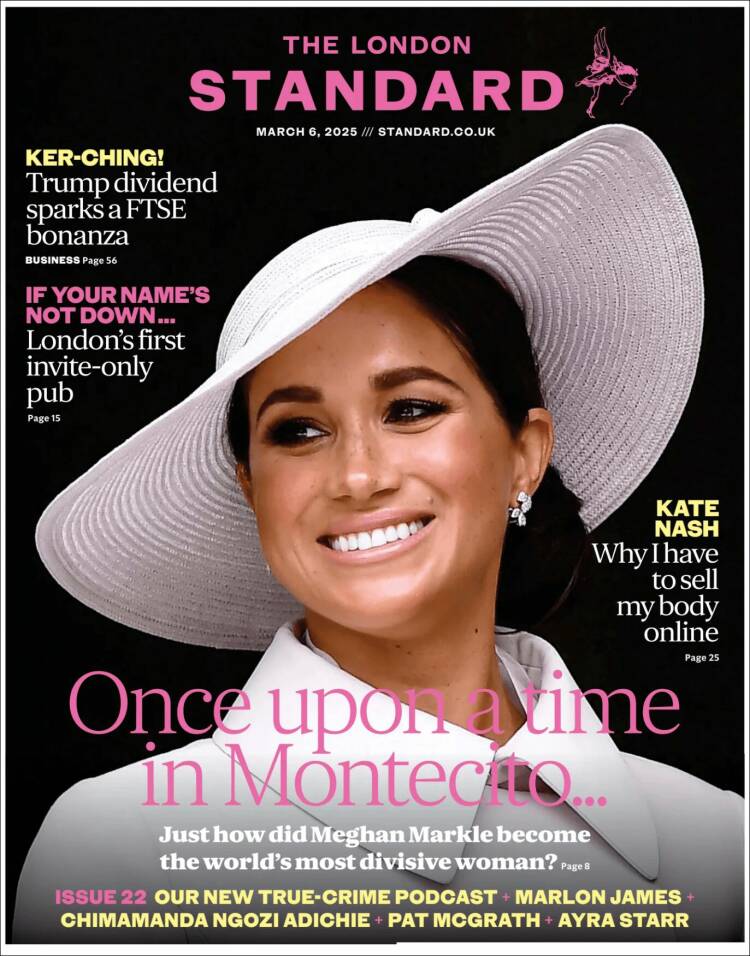 Portada de Evening Standard (Reino Unido)