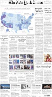 Portada de New York Times (USA)