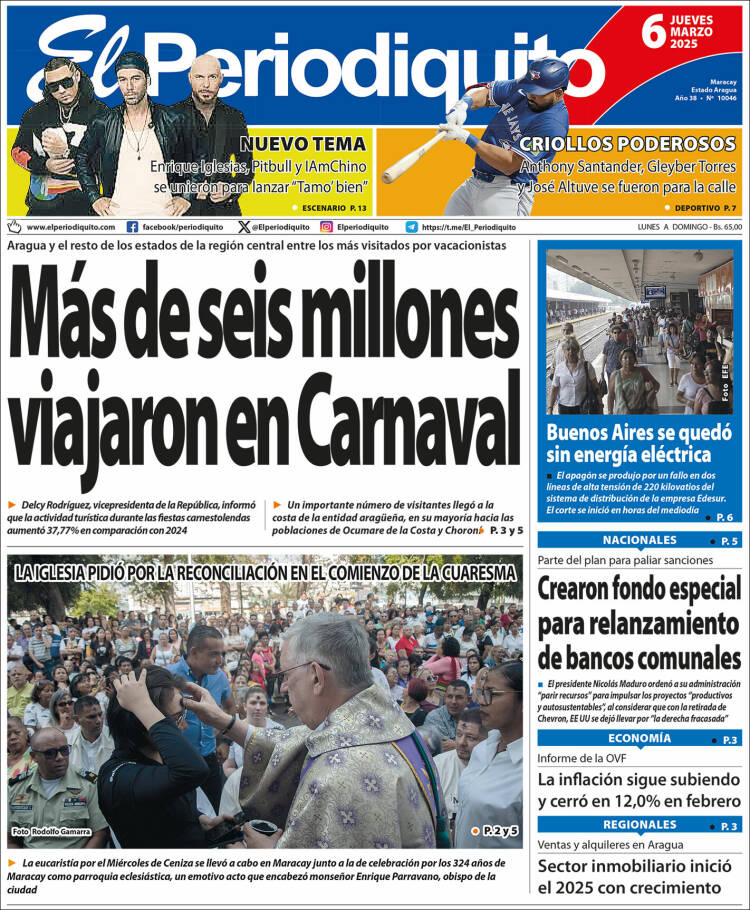 Portada de Periodiquito de Aragua (Venezuela)