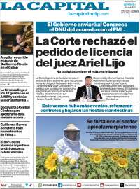 Portada de Diario La Capital - Mar del Plata (Argentina)