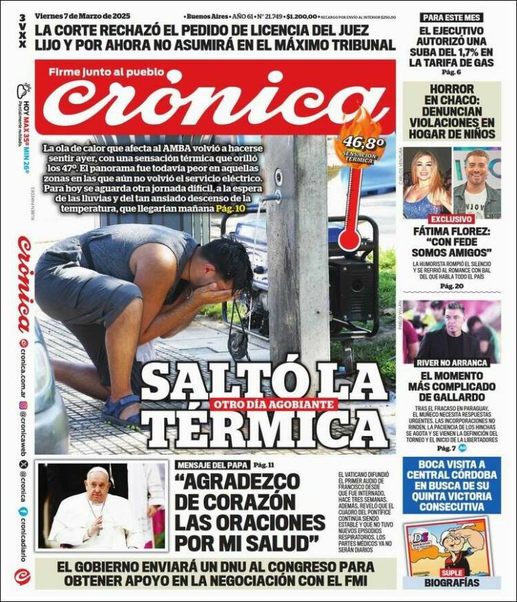 Portada de La Voz del Chaco (Argentina)