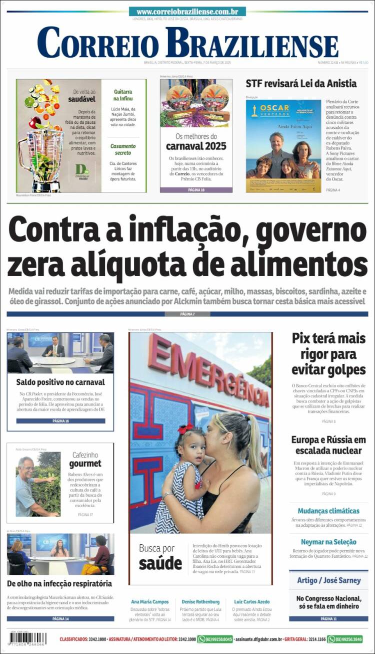 Portada de Correio Braziliense (Brasil)