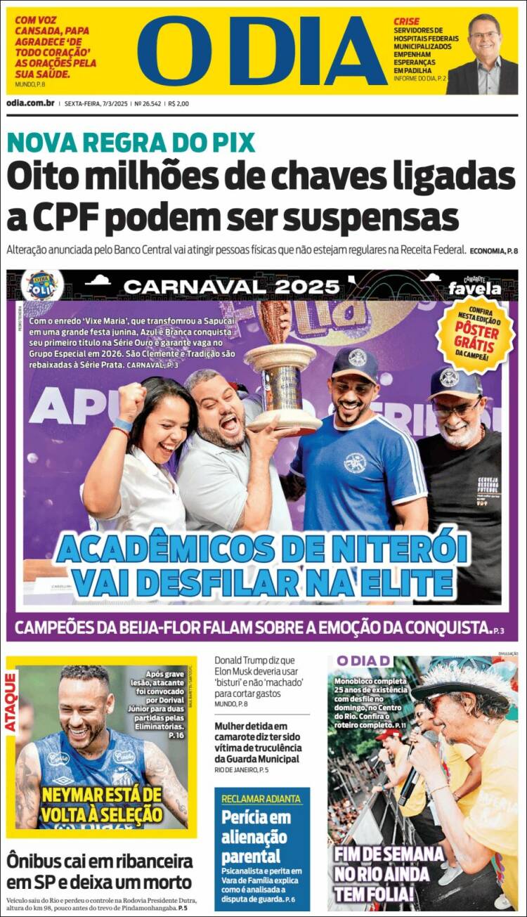 Portada de O Dia (Brasil)