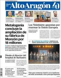 Portada de Diario del AltoAragón (España)