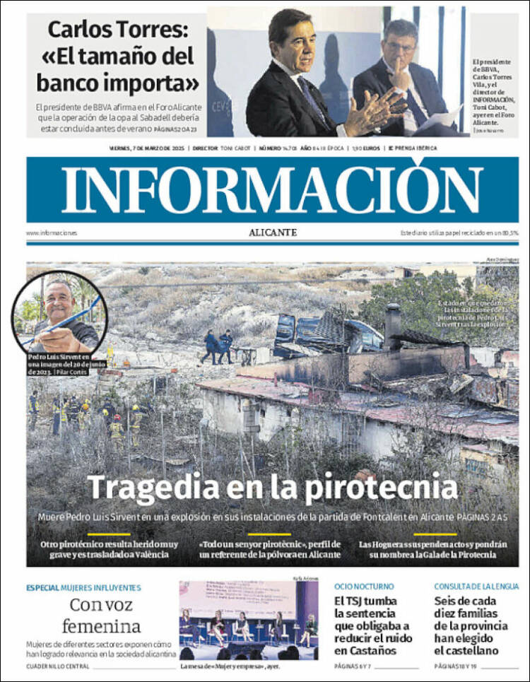 Portada de Diario Información (España)