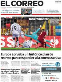 Portada de El Correo - Guipuzcoa (España)