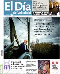 Portada de El Día de Valladolid (España)