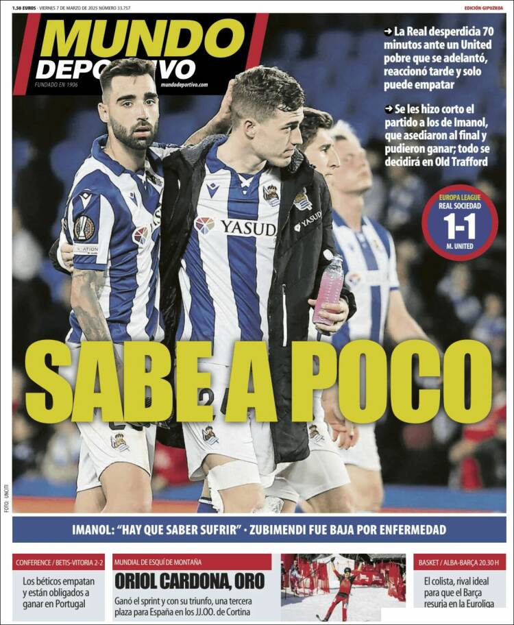 Portada de Mundo Deportivo Gipuzkoa (España)