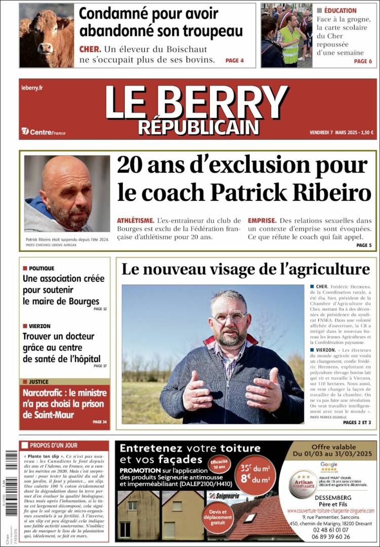 Portada de Berry Republicain (Francia)