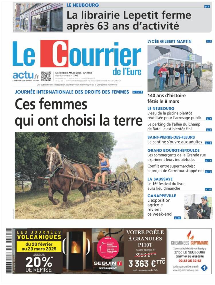 Portada de Le Courrier de l'Ouest (Francia)