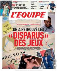 Portada de L'Equipe (Francia)