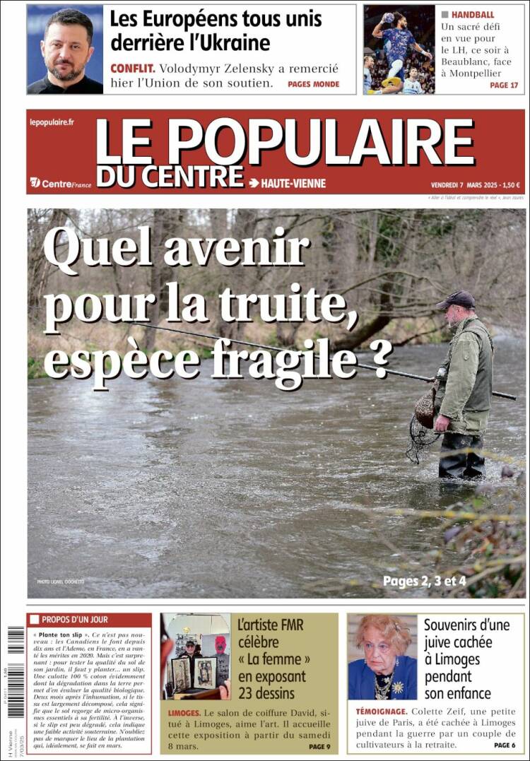 Portada de Le Populaire du Centre (Francia)