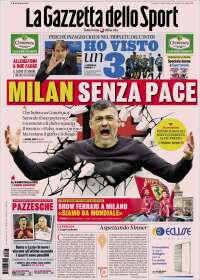 Portada de La Gazzetta dello Sport (Italia)