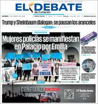 Portada de El Debate de Culiacán (México)