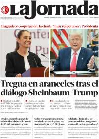 Portada de La Jornada (México)