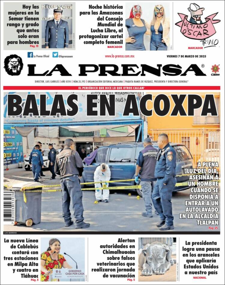 Portada de La Prensa (México)