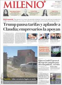 Portada de Milenio - Jalisco (México)