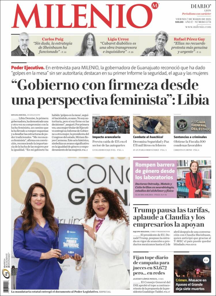 Portada de Milenio de León (México)