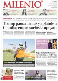 Portada de Milenio de Monterrey (México)