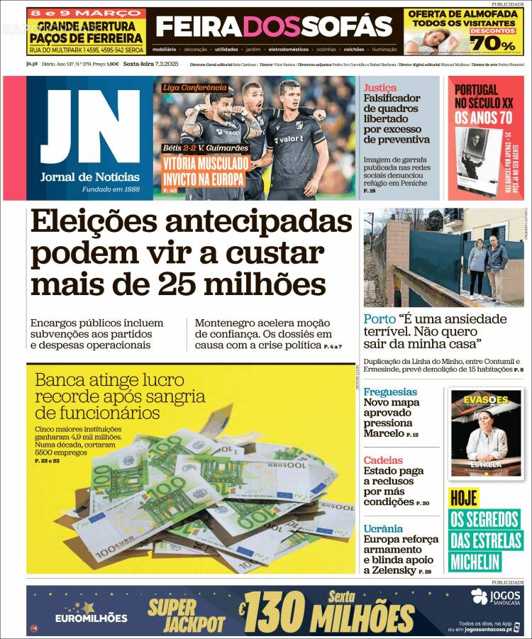 Portada de Jornal de Notícias (Portugal)