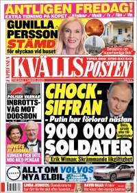 Portada de Kvällsposten (Suecia)