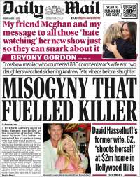 Portada de Daily Mail (Reino Unido)