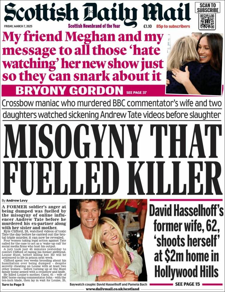 Portada de Scottish Daily Mail (Reino Unido)