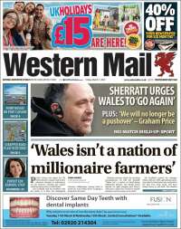 Portada de Western Mail (Reino Unido)