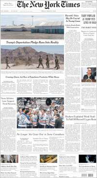 Portada de New York Times (USA)