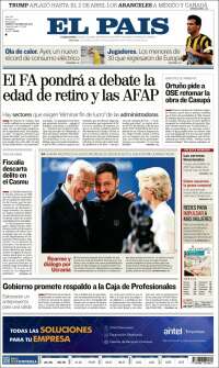 Portada de El País (Uruguay)