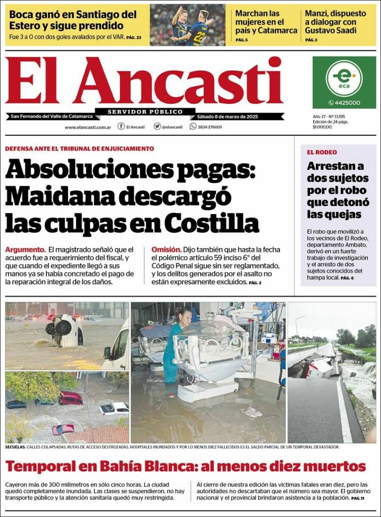 Portada de El Ancasti (Argentina)