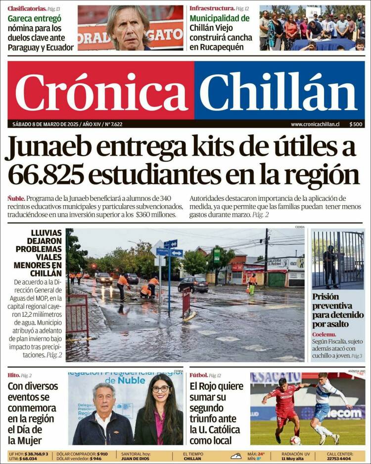 Portada de Crónica Chillán (Chile)