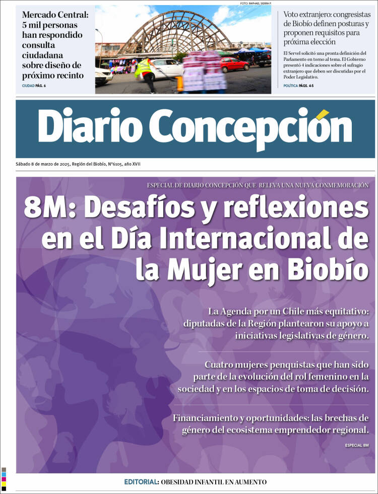 Portada de Diario de Concepción (Chile)