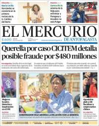 Portada de El Mercurio de Antofagasta (Chile)