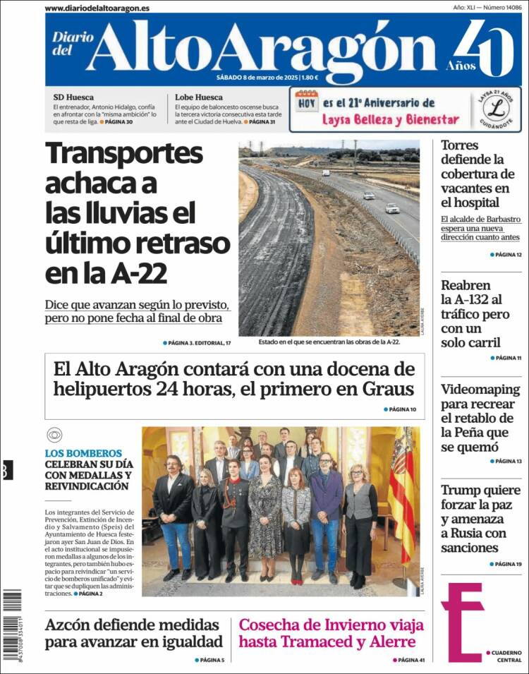 Portada de Diario del AltoAragón (España)