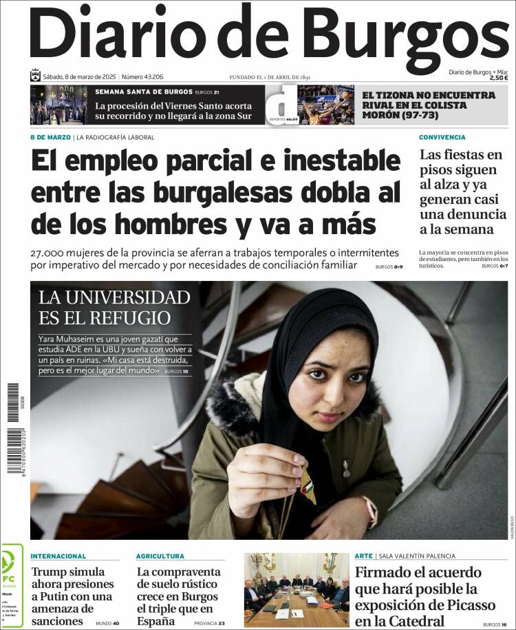 Portada de Diario de Burgos (España)