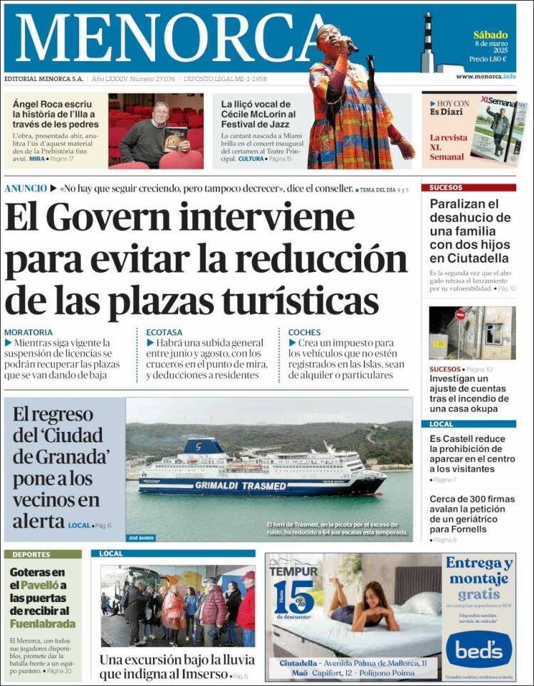 Portada de Menorca - Diario Insular (España)